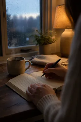 Morning Prayer Journal Writing at Kitchen Table