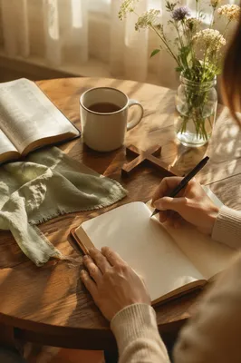 Morning Prayer Journal Writing at Kitchen Table