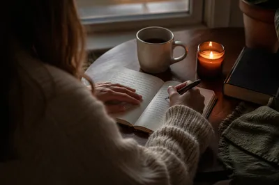 Morning Prayer Journal Writing at Kitchen Table