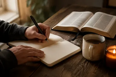 Morning Prayer Journal Writing with Bible