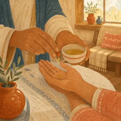 Healing Prayer with Anointing Oil Hands