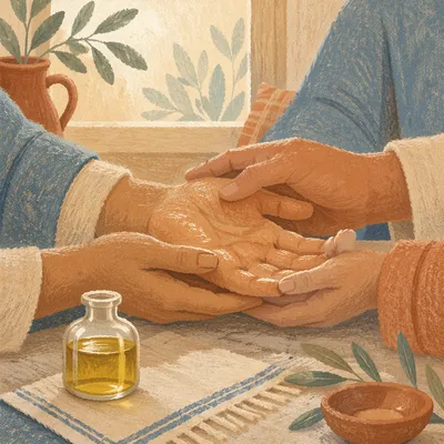 Healing Prayer Hands with Anointing Oil