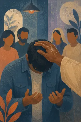 Healing Prayer Anointing in Community Gathering