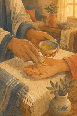 Healing Prayer with Anointing Oil Hands