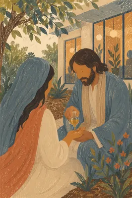 Anointing Oil Prayer for Healing in Courtyard