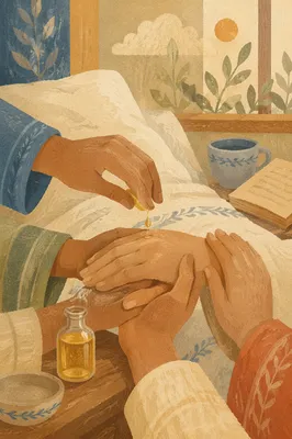 Healing Prayer Hands with Anointing Oil