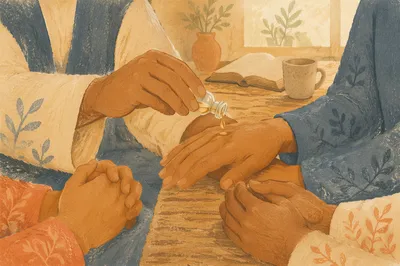 Anointing Hands in Healing Prayer