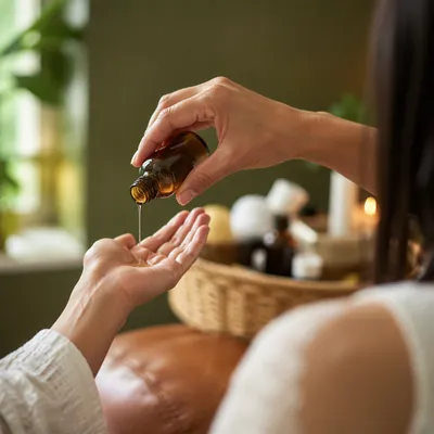 Prayer Hands Pouring Anointing Oil