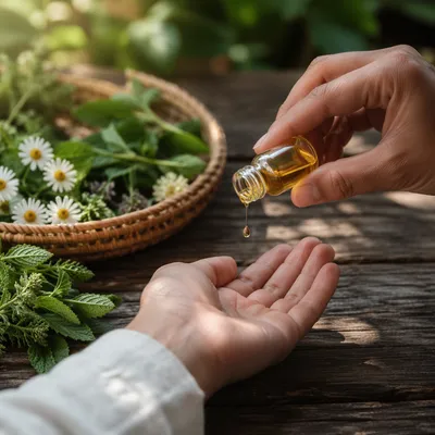 Prayerful Hands Anointing with Healing Oil