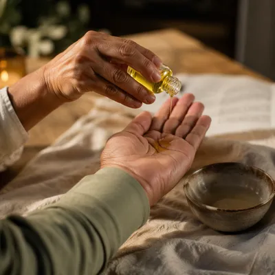 Healing Prayer with Anointing Oil Hands