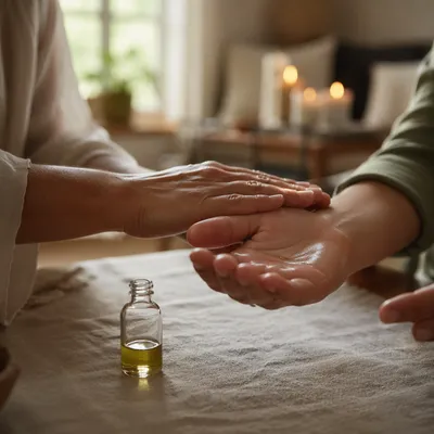 Healing Prayer Hands with Anointing Oil
