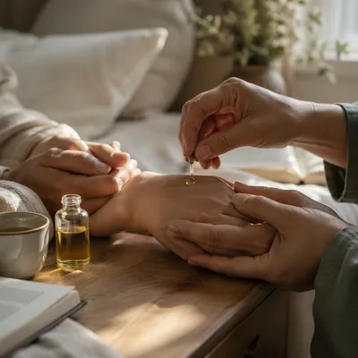 Healing Prayer Hands with Anointing Oil