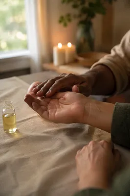 Healing Prayer Hands with Anointing Oil