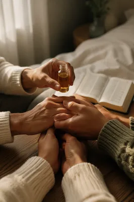 Healing Prayer Hands with Anointing Oil