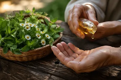 Prayerful Hands Anointing With Healing Oil