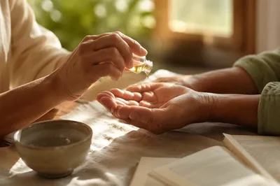 Healing Prayer with Anointing Oil Hands