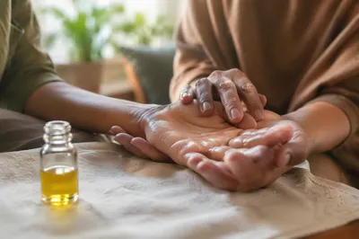 Healing Prayer Hands with Anointing Oil