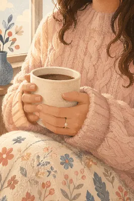 Cozy Hands Holding Warm Mug