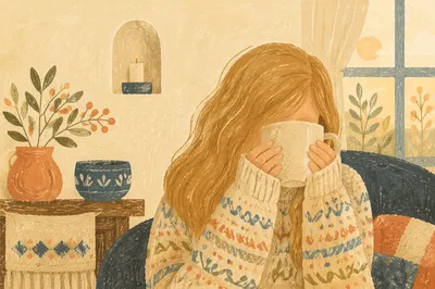 Cozy Hands Holding a Warm Mug