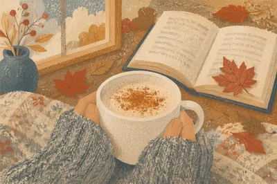 Cozy Sweater Hands Holding Warm Mug