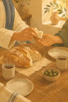Sharing Bread in Morning Fellowship
