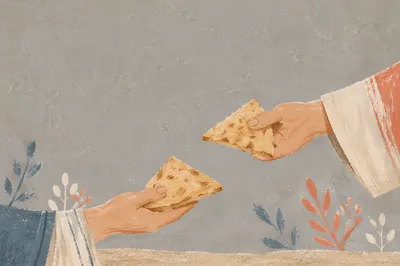 Hands Sharing Warm Flatbread in Grace