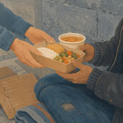 Compassionate Hands Serving Meals to the Homeless