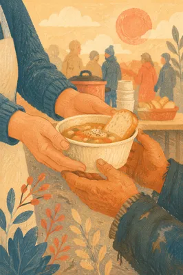 Compassionate Hands Serving Warm Meal
