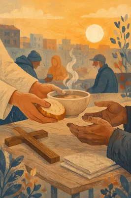 Compassionate Hands Serving Morning Soup