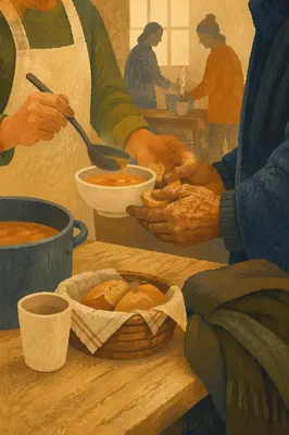 Compassionate Hands Serving Meals at Church Outreach