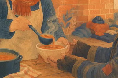 Compassionate Hands Serving Warm Meal Outdoors