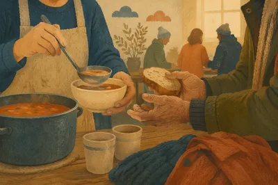Compassionate Hands Serving Warm Meal