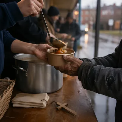 Compassionate Hands Serving Warm Meal
