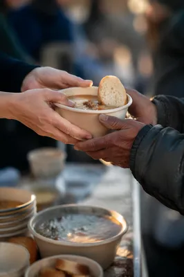 Compassionate Hands Serving Warm Meal