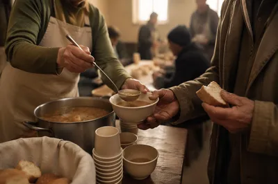 Compassionate Hands Serving Warm Meals