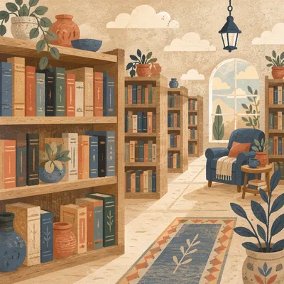 Cozy Home Library Reading Corner