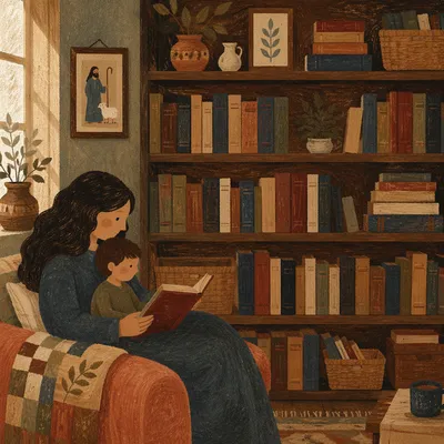 Cozy Home Library Reading Corner