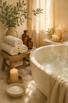 Calm Home Spa Beside Bathtub