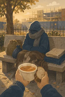 Warm Meal Offered to Unhoused Neighbor