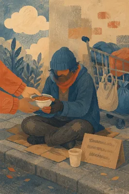 Compassionate Meal Served to Homeless Neighbor