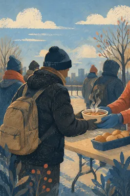 Winter Outreach Meal Shared With Neighbors