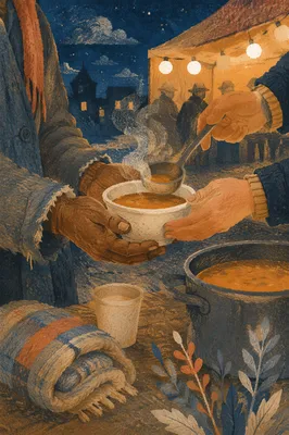 Compassionate Hands Serving Warm Soup