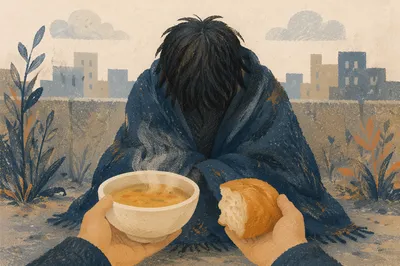 Warm Meal Offered to Homeless Neighbor