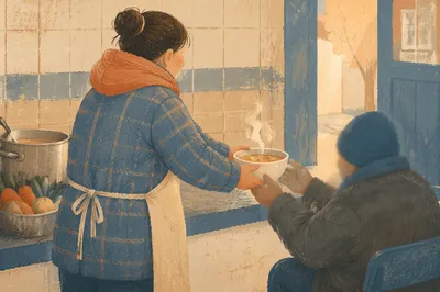 Compassionate Meal Service in Community Shelter
