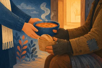 Warm Meal Shared With Compassion