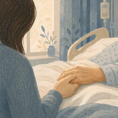 Tender Hospital Bedside Prayer Hands