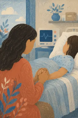 Hospital Bedside Prayer Holding Patient Hand