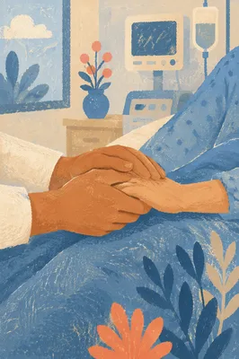 Hospital Bedside Prayer and Comforting Hands