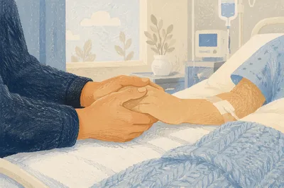 Hospital Bedside Prayer and Gentle Hand Holding