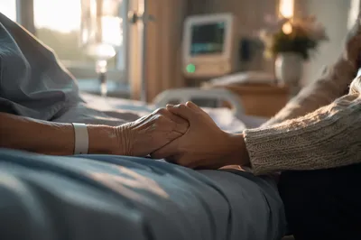 Tender Hospital Bedside Prayer Hands